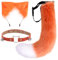 DRESHOW Renard Fausse Fourrure Queue Chat Oreilles Bandeau Halloween Pête Costume tour de Cou Cosplay Ensemble