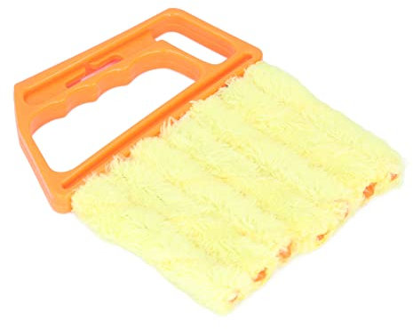 Jalousien-Reiniger mit 7 Rollen, Staubwedel für Jalousien, Handgehaltenes Reinigungswerkzeug für Fensterläden, Vertikale und Horizontal Lamellen, Effektiv Saugen und Ablegen