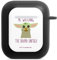 Hülle mit Karabiner kompatibel mit Apple AirPods (2. Generation) Case schwarz Schutzhülle mit Schlüsselanhänger Star Wars Baby Yoda Fanartikel