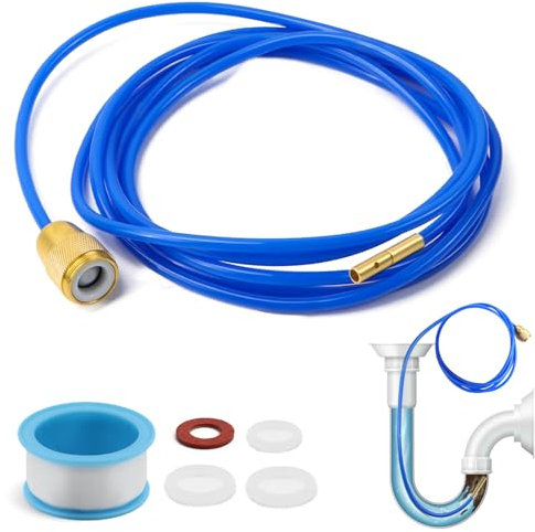 Hochdruck Rohrreiniger Rohrreinigungsschlauch Wasserrohr-Reinigungsgerät 3m Abfluss Verstopft Kanalreinigungsgerät Abflussreiniger Schlauch für M22 M24 und 1/2 Zoll für Abflussrohr