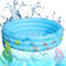 Planschbecken, Kinder Aufstellpool, Aufblasbare Pool, Babypool, Aufblasbares Schwimmbecken, Tragbare Badewanne,Kinder Planschbecken， für Outdoor Home Balkon Sommerwasserparty (Ø 90 Blau)