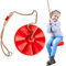 Balancoire Exterieur,Balançoire Arbre pour Enfants,Corde à Grimper Balancoire Enfant Balancoire Enfant en Plastique,Siège Disque Unique Cordage d'escalade,Charge Max 150 kg (Rouge)