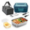 Heated Lunch Box, 2.5L/3.5L Electric Lunch Box Food Warmer, 304 Stainless Steel Inner Pot, Water-Free Rapid Heating, Silent 90°C Temperature Control, Dual Power for Car & Home
