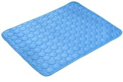 OUYULAI Kühlmatte für Hunde und Katzen, Selbstkühlende Hundematte, Ungiftig Kühlkissen für Haustiere, Waschbar Hund Kältematte für Drinnen, Draußen und Auto, Blau,60 * 50cm