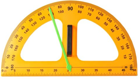 Großer Lehrer-Winkelmesser, großer Klassenzimmer-, übergroßes Mathematik-Lineal, digitale Winkelmessung, trocken abwischbar, perfekt für Ingenieurunterricht, Schultafel-Demonstrationen