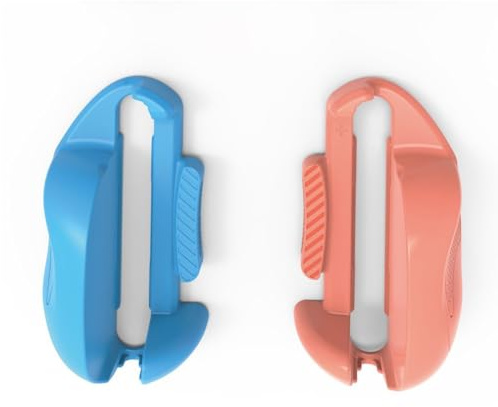 Switch 2 Support ergonomique pour manette de jeu, design antidérapant compatible avec le bracelet JoyCon original (rouge bleu)
