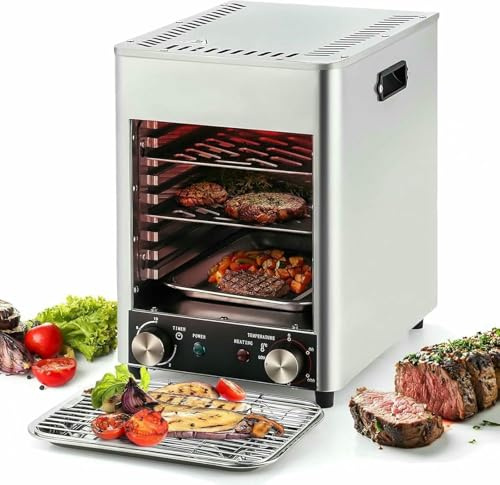 ZHJOPP Grills, Commercial Electric Steak Ovens, Automatic Steak Smokers, Indoor Grills, Tabletop Grills for Beef, Chicken, and Seafood Toast
