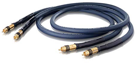 OEHLBACH Series 1 - High End Stereo Audio-Cinch Kabel Set - Made in Germany, Mehrfachschirmung, symetrischer Kabelaufbau, HPOCC Kupfer - 2 x 1m - blau
