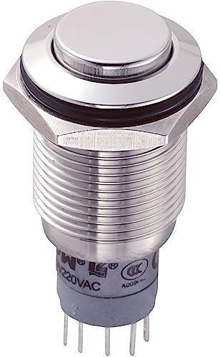 TRU COMPONENTS 701780 LAS2GQH-11/S/P Vandalismusgeschützter Drucktaster 250 V/AC 3 A 1 x Ein/(Ein) tastend 1 St.