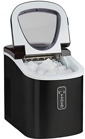Cooks Professional 14KG Ice Maker Machine with Scoop | Countertop Ice Cube Maker for Home, Kitchen, Bar | Large Capacity 2.2L Water Tank | Quick and Easy with 2 Ice Size Options | No Plumbing | Black