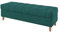 Furninero - Raffinierte gepolsterter Sitzbank Sitzhocker Sitzruhe Betthocker Ottomane, mit Stauraum, Gerundete Beine, 140 cm breit, Majestic Velvet Aquamarine Stoff (Licht zu reinigende), Blau