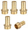 sourcing map 5 Stück Schlauchtülle Messing Schlauchtülle Messing Schlauchanschluss Schlauchverbinder Stecker Adapter Schlauchadapter 14mm Widerhaken x1/2 G Außenrohr