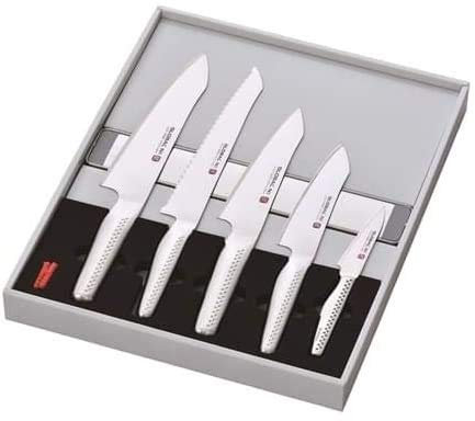 Global GN-5005A /M30 Lot de 5 couteaux Seri Ni + Barre magnétique