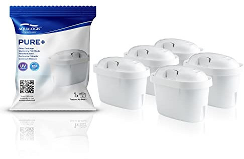 Aqualogis Pure+ Cartuccia per filtro dell’acqua compatibile con caraffa Brita Maxtra+ Marella, Style, Fun