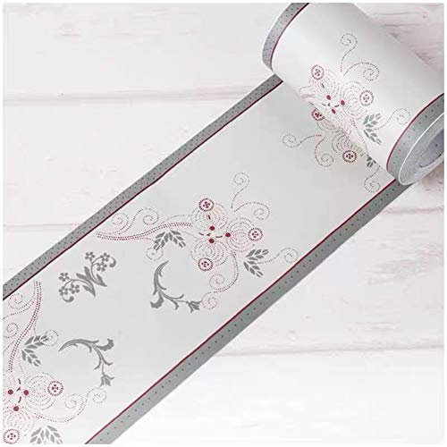 Banggo Frise de papier peint autocollante amovible imperméable à décoller et à coller pour cuisine et salle de bain 10 x 1000 cm