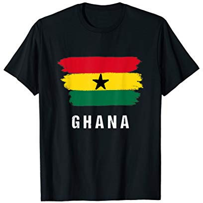 Gemalte Ghana Fahne / Ghanaische Flagge Fan Geschenk T-Shirt