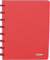 Atoma - Cahier A5 à Anneaux - Quadrillé 5x5mm avec Marge - 72 Feuilles Détachables (144 Pages) - Couverture en Polypropylène Recyclable - Rouge Transparent, (4.1357)