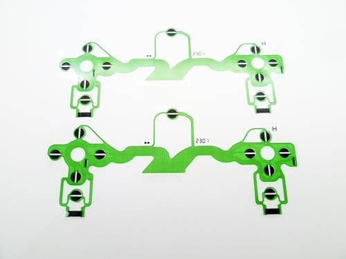 2X Replacement Buttons Ribbon Circuit Board for PS4 Dualshock 4 Pro Slim Controller Conductive Film Keypad Flex Cable PCB Green Version (JDS-001/011)