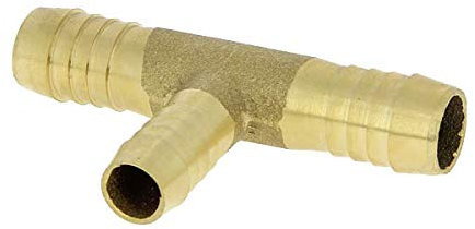 Té laiton inégal cannelé Ø20-15-20