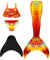 SPEEDEVE Mädchen Meerjungfrauenschwanz Meerjungfrau Flosse Bikini Set,A-m5,120