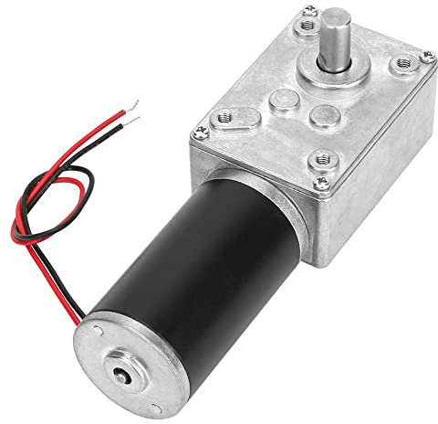 Moteur à Vis Sans Fin Réversible, DC12V 10-400Rpm Moteur de Boîte de Vitesses Électrique à Vitesse de Torsion Élevée, Moteur de Remplacement À Vis Sans Fin Avec D-Arbre de 8mm(12V 20RPM)