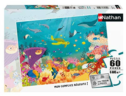 Nathan 4005556865697 Puzzle 60 Teile Meerestiere Kinder