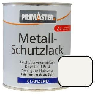 Primaster Metall-Schutzlack 750ml Reinweiß Glänzend Lackierung & Rostschutz