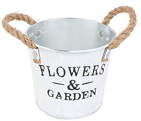 NICETOW Vasos de Flores Grandes, balde de Flores de Metal Plantas Vasos Recipiente de Vasos de Plantas suculentas Vaso para casa Jardim Escritório Decoração pendurada Presente para pátio