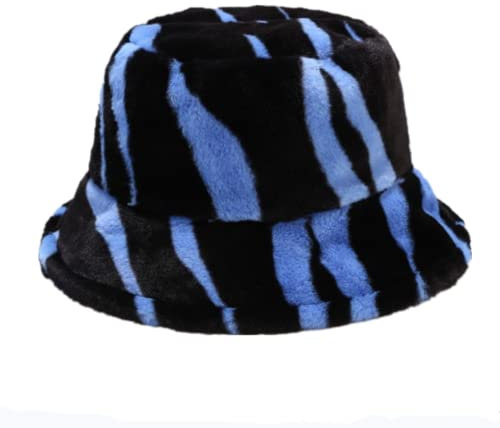 IBLUELOVER Fischerhut Winter Kunstpelz Bucket Hat Damen Eimer Hut Warm Wintermütze Fleece Fischermütze Outdoor Fellhüte Winddicht Schlapphut Verdickt Anglerhut Flauschig Kappe für Freizeit Reisen Ski