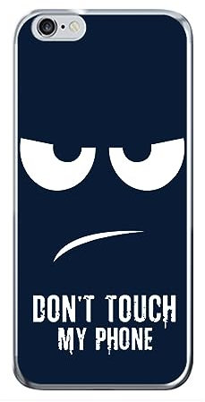 König Design Handyhülle Kompatibel mit Apple iPhone 6 Plus/iPhone 6s Plus Hülle TPU Eckenschutz Stoßfest Dünn Kratzfest Schutzhülle - Dont Touch My Phone Blau