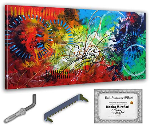 Monica Mirafiori I 100% HANDGEMALT I Gemälde Hoffnung 140x70cm | Gemälde Handgemalt | Acrylgemälde | Sehr Großes Acrylbild I Moderne Kunst I Kunstbilder