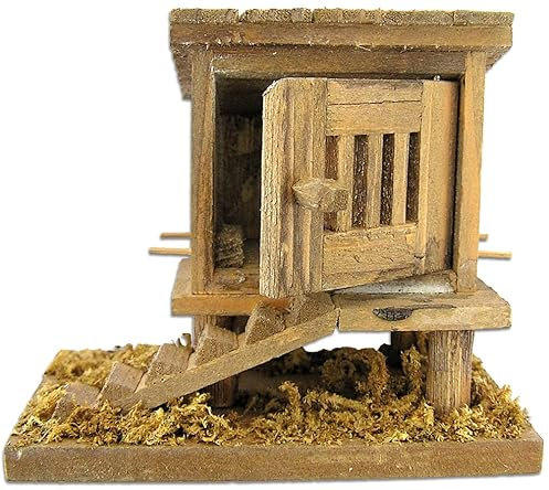 Dekoprojekt Krippenzubehör Hühnerstall groß /9,5 cm