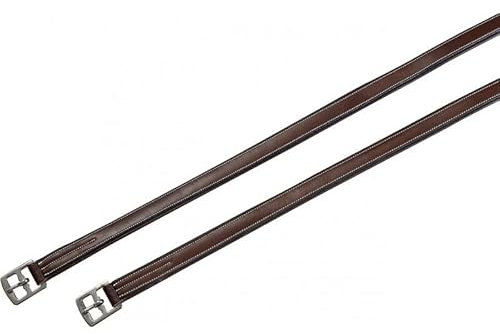 ERIC THOMAS PRO Steigbügelriemen verstärkt/unterlegt, 137 cm lang, 25 mm breit, havana
