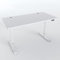 VESKA Höhenverstellbarer Schreibtisch (140 x 70 cm) - Sitz- & Stehpult - Bürotisch Elektrisch Höhenverstellbar mit Touchscreen & Stahlfüßen (Weiß/Weiß)