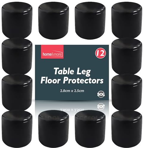 SOL 12pk Table Leg Floor Protectors - Anti-Scratch and Noise Reduction Caps for Hardwood Floors - Furniture Leg Protectors, Chair Feet Covers, Floor Protectors for Chairs