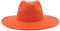 Faringoto Fedora-Hut für Damen, Winter, luxuriös, für Damen, Orange, Einheitsgröße