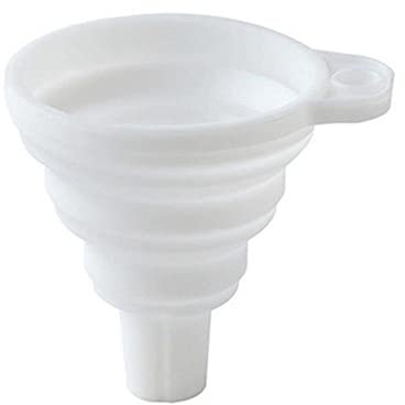 Embudo plegable de silicona retráctil hogar líquido sub-mini embudo blanco gris embudo cocina Gadget (blanco)