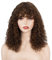 FASHION IDOL Bob Curly Echthaar-Perücken mit Pony Jerry Curl Bob Perücken Echthaar brasilianische Virgin Echthaar keine Lace Front Perücken für Frauen (35CM, P4/30/27)