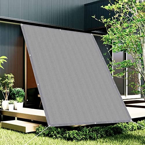 Sun Shade Sail 3 x 8 m Sun protection wind protection Screen Shelter Gazebo Pergola with Mounting Ropes for Patio Party Backyard Lawn Garden, Grey