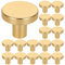 MIVIDE 20 Pièces Rondes Boutons d'armoire avec Vis 25mm Boutons de Tiroir Or Boutons de Meubles en or pour Armoire, Commodes, Tiroirs