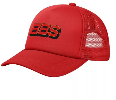 VIDOJI Baseballkappe BBS Logo Motorsport Racing Trucker Hut Sport Mesh Baseballkappe Snapback Caps Motorrad Papa Hut Atmungsaktiver Sonnenhut