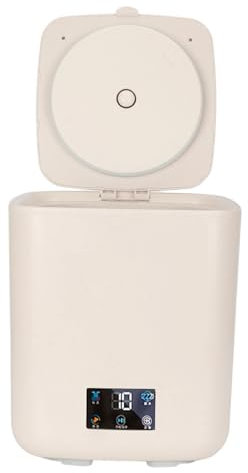 Lavatrice Portatile, Mini Lavatrice Completamente Automatica, Lavatrice per Biancheria Intima di Grande capacità da 7 Litri con Centrifuga, Mini Lavatrice con (Beige)