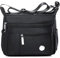 HERCMNOY Umhängetasche für Damen, Umhängetasche, Handtasche, mehrere Taschen, Nylon, Kuriertasche, Schwarz , 28cm x 11cm x 22cm
