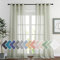 PONY DANCE Wohnzimmer Gardinen Landhausstil Leinenvorhang 2er Set H 220 x B 140 cm Vintage Gardinen Leinenoptik Halbtransparente Vorhänge mit Ösen Linen Curtains for Living Room, Salbeigrün