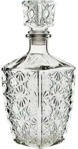 0,8 L Karaffe Flasche Whiskykaraffe Cognacflasche Glaskaraffe Whisky Dekanter