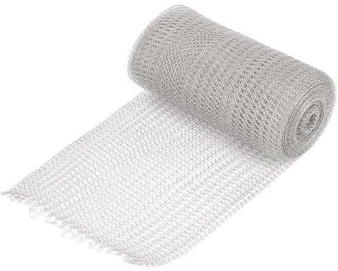 UNICRAFTALE 6M Malla de Alambre de Acero Inoxidable Relleno de Orificios Bloqueador de Espacios de Malla de Tela Pantalla de Rollo de Malla de Alambre Elástica Flexible para Casa de Jardín Y Barrera