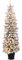 COSTWAY Albero di Natale Slim Pre-illuminato 150/180 CM, Albero di Natale Innevato con 120/140 Luci LED Bianche Calde, 249/334 Rami e 8 Modalità di Illuminazione e Vaso (180 CM)