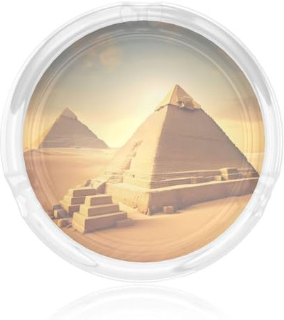 Ägyptische Pyramide in DesertGlass Aschenbecher, Zigarren-Aschenbecher, schöner Aschenbecher für den Außenbereich, Balkon, Innen- und Außendekoration