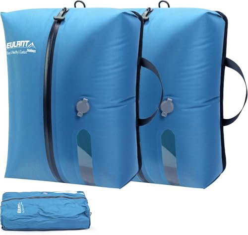EULANT TPU Vakuumbeutel für Reisen, Wiederverwendbare Kompressionsbeutel für Koffer/Gepäck/Rucksack, Vakuumversiegelungsbeutel mit IP67 Luftdichtem Reißverschluss, Wasserdicht (Blau - 2er Pack)