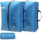 EULANT TPU Vakuumbeutel für Reisen, Wiederverwendbare Kompressionsbeutel für Koffer/Gepäck/Rucksack, Vakuumversiegelungsbeutel mit IP67 Luftdichtem Reißverschluss, Wasserdicht (Blau - 2er Pack)